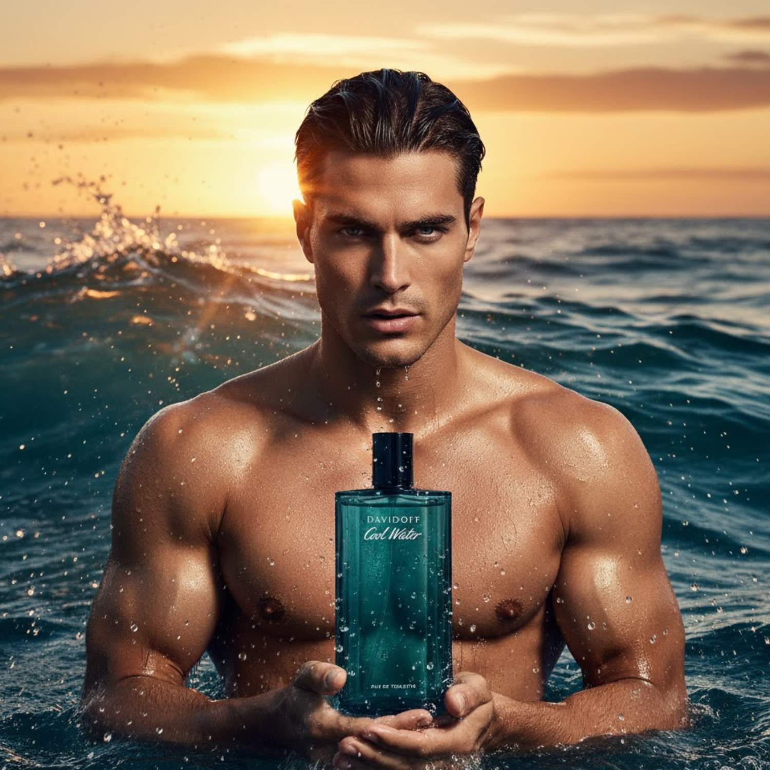DAVIDOFF Eau de Parfum Cool Water Eau de Toilette 200 ml – aromatisch-aquatischer Herrenduft, mit Minze, Lavendel & maritimen Noten – klassisches Eau de Toilette