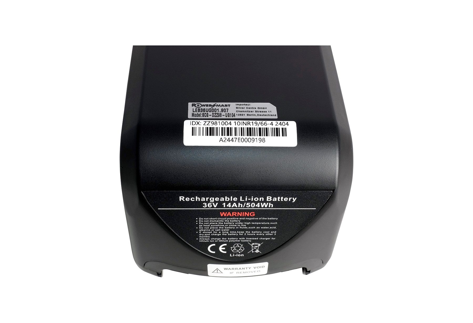 PowerSmart ZZ981004 E-Bike Akku 14Ah/504Wh Elektrofahrrad Li-ion 14000 mAh (36 V)