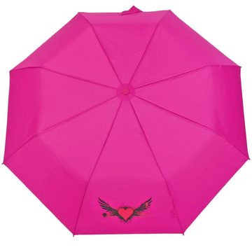 derby Taschenregenschirm Mini Kinderschirm Mädchen leicht Kids - flieder, ein leichter Schirm für den Schulweg mit coolen Motiven