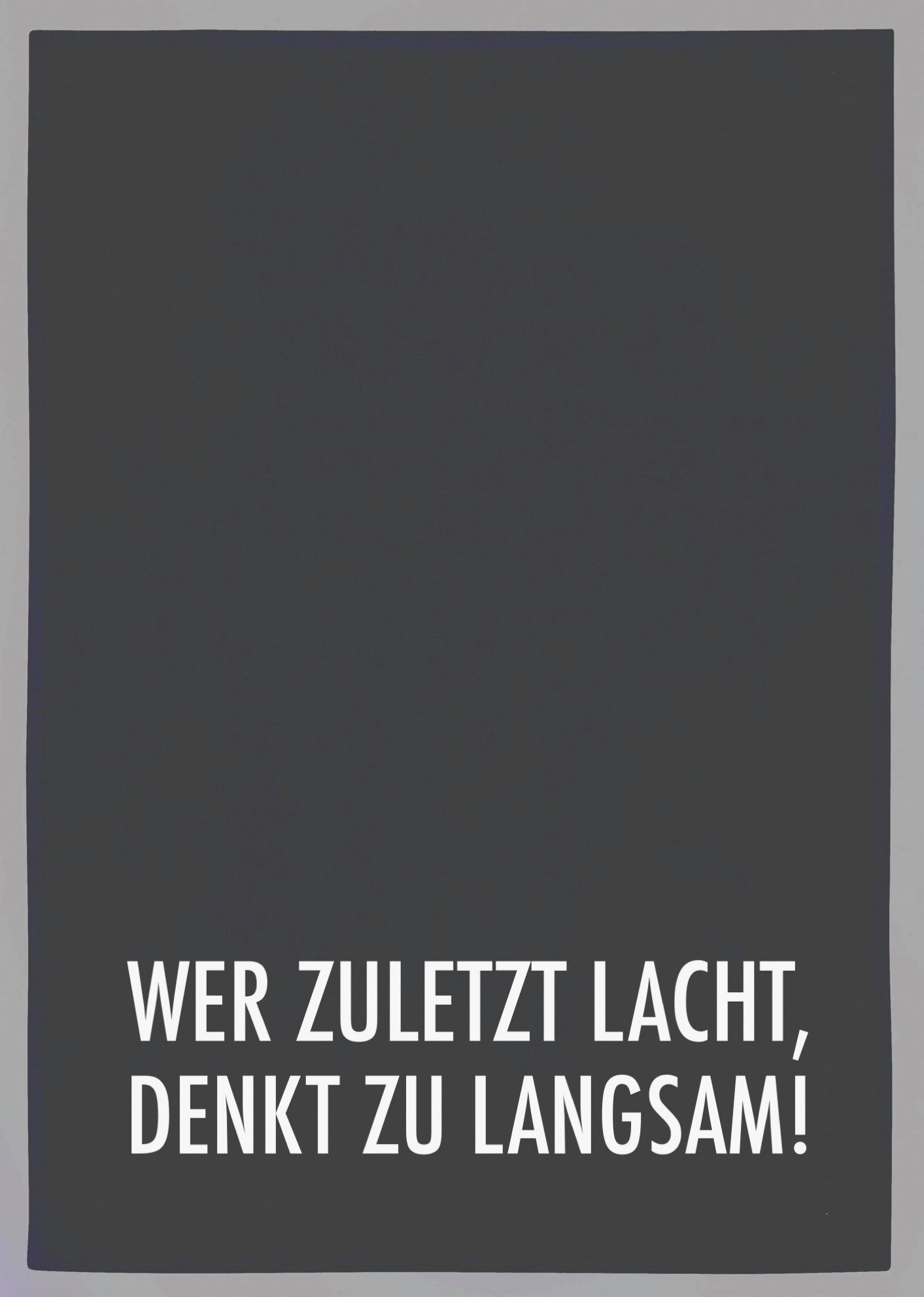 17;30 Hamburg Geschirrtuch Geschirrtuch grau WER ZULETZT LACHT weiß 70x50cm, aus 100% Baumwolle