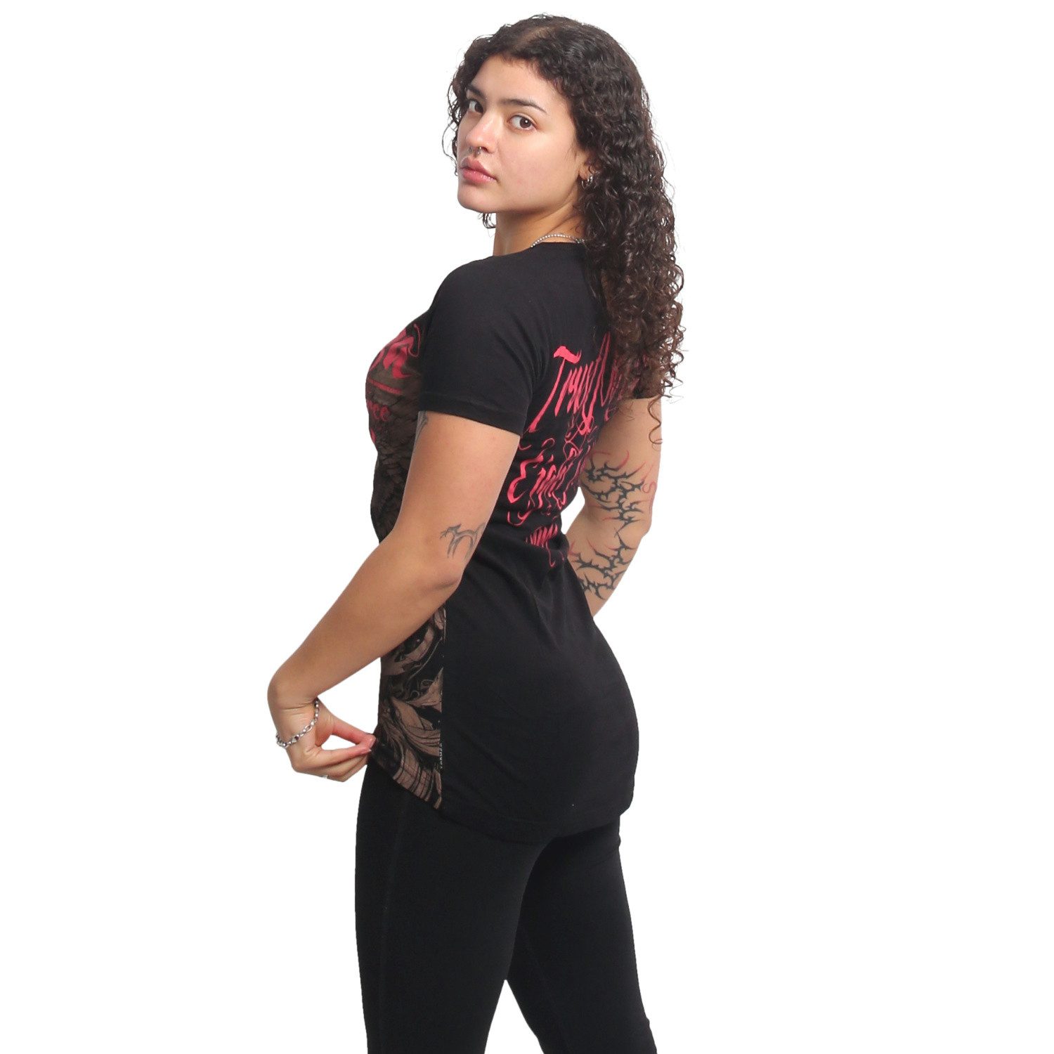 YAKUZA Rundhalsshirt Desire mit verlängertem Rückenteil