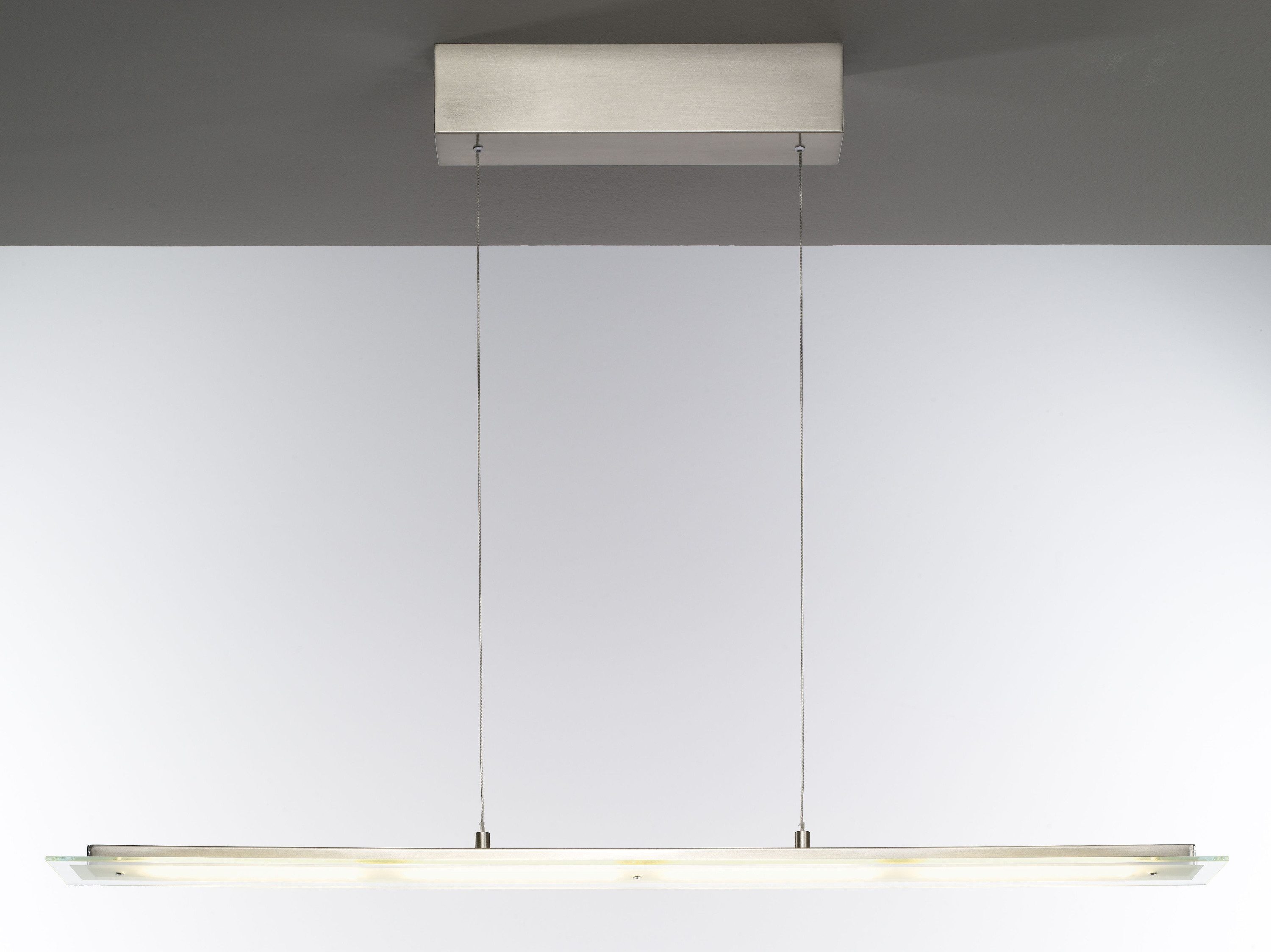 casa NOVA Pendelleuchte casa NOVA Pendelleuchte YOYO BH 90x9 cm silber Hängelampe, Kaltweiß