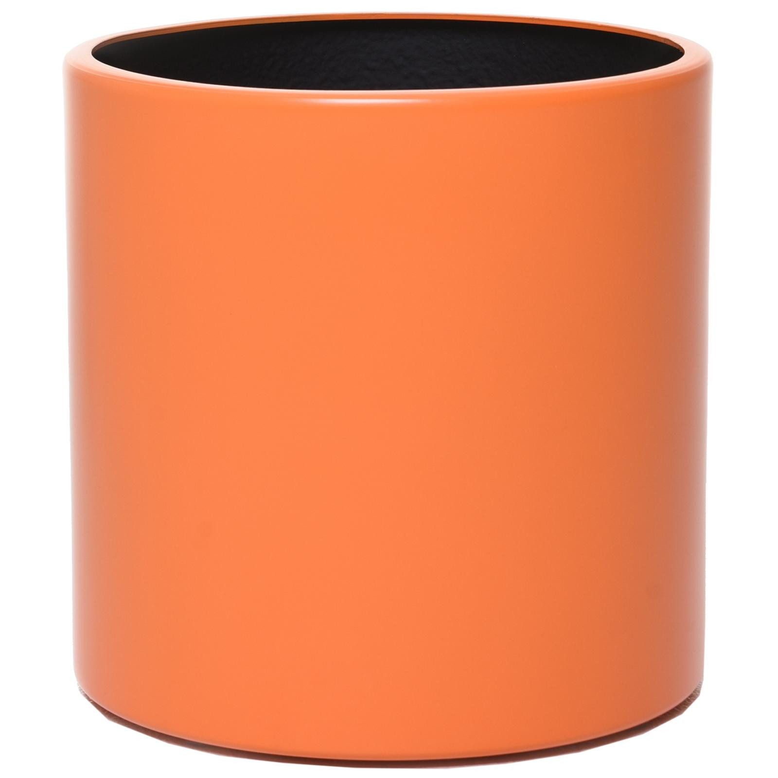VIVANNO Blumentopf Aluminium NEW RONDO Rund - Orange Matt (1 St), 25x25 cm