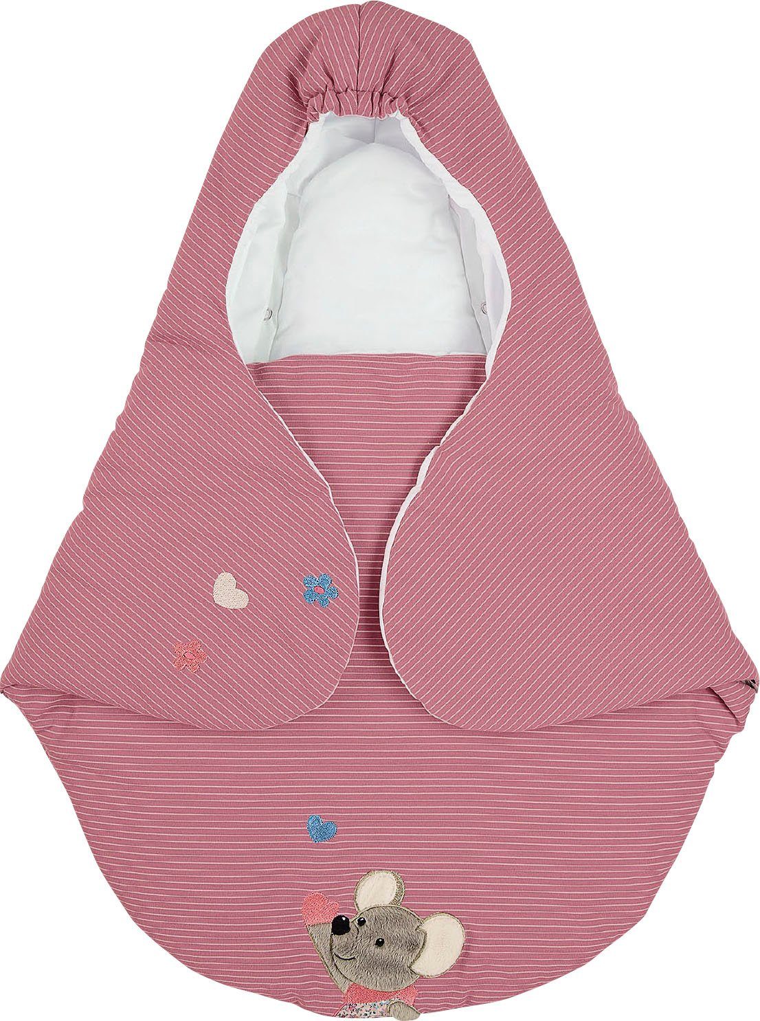Decke für Babyschalen 3 oder 5 Punkt-Gurt-System BAMBINIWELT Einschlagdecke 