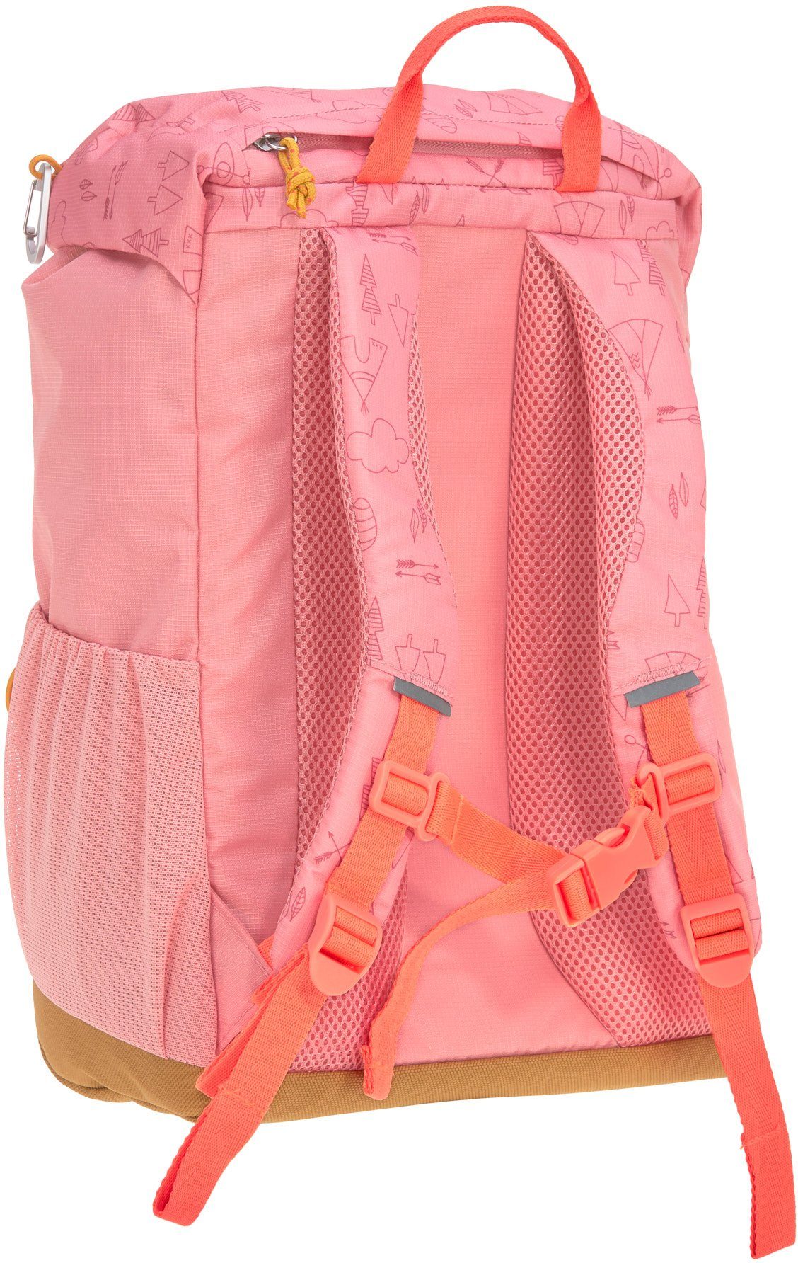 LÄSSIG Kinderrucksack Adventure, rose, Big Backpack, inkl. thermoisolierter Sitzunterlage; aus recyceltem Material
