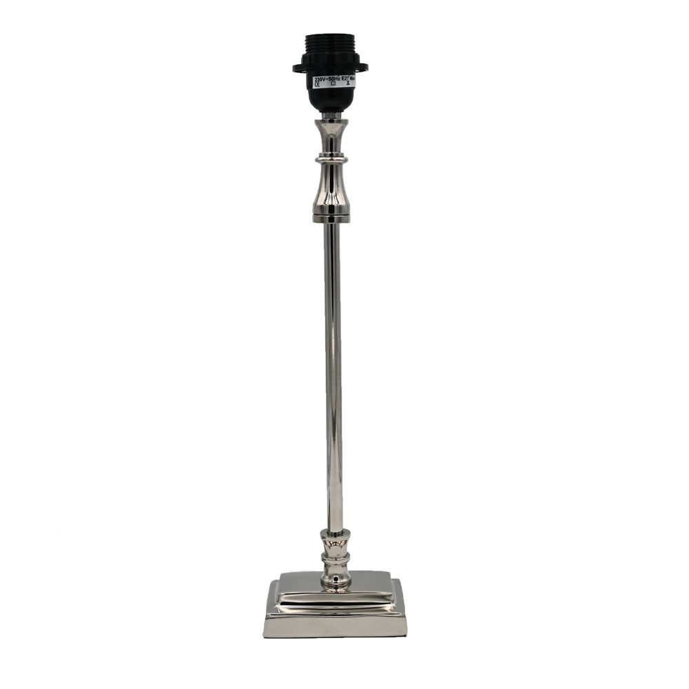 dasmöbelwerk Tischleuchte Tischleuchte Lampenfuß SHINY 11,5x8x47 cm Lampe Silber Metall