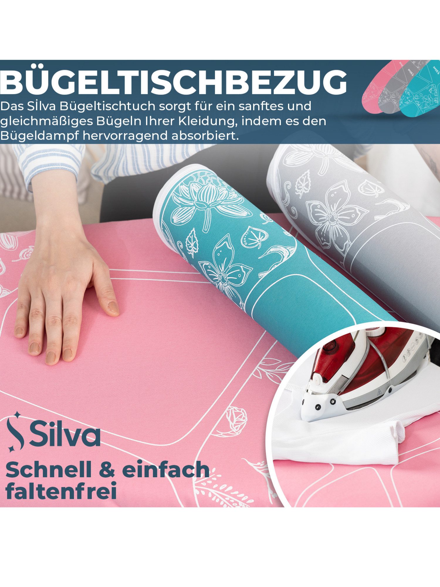 Silva EU Ersatz-Bügelbrettbezug Premium Bügelbrettbezug 3-Schicht günstig online kaufen