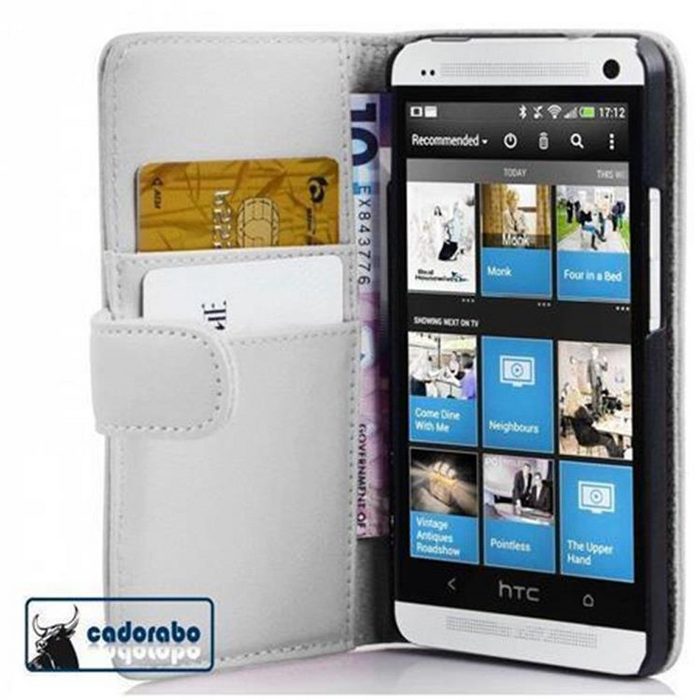Cadorabo Handyhülle Book Glatt HTC ONE M4 MINI Klappbare Handy Schutzhülle - Hülle - mit Standfunktion und Kartenfach