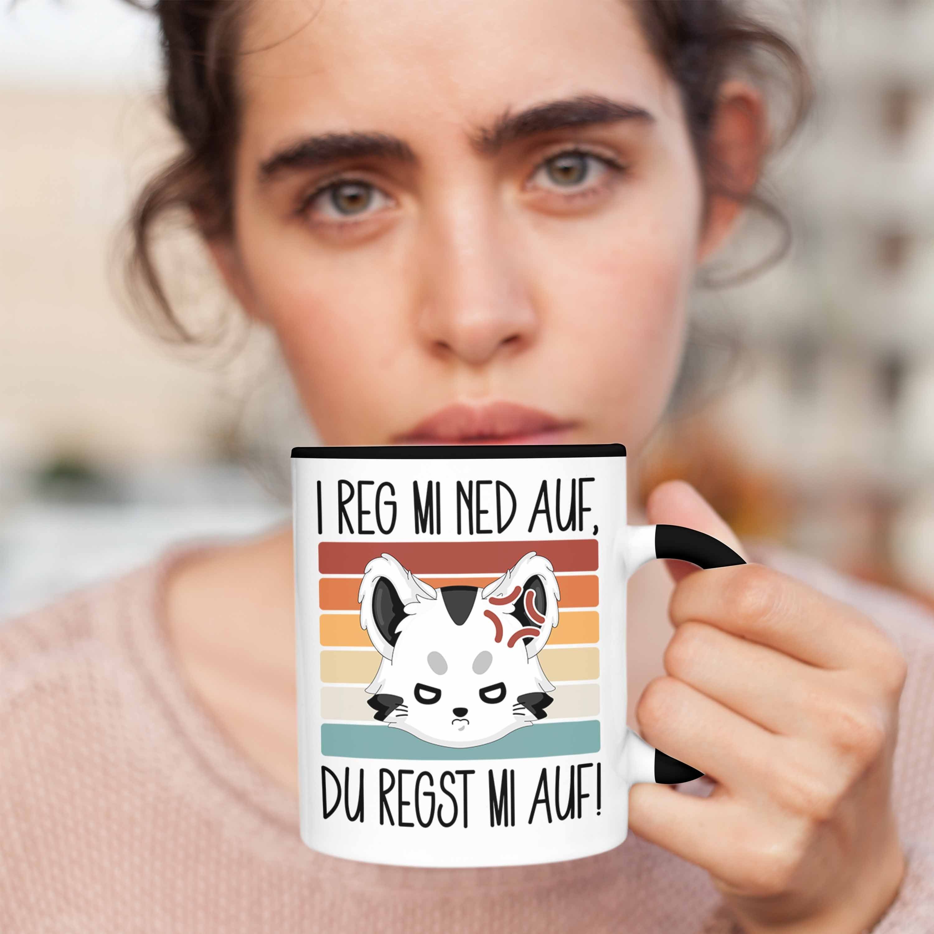 Kaffee-Becher Mi Trendation Du Schwarz Regst Tasse Ned Geschenkid Reg Mi Katzen I Auf Auf Tasse