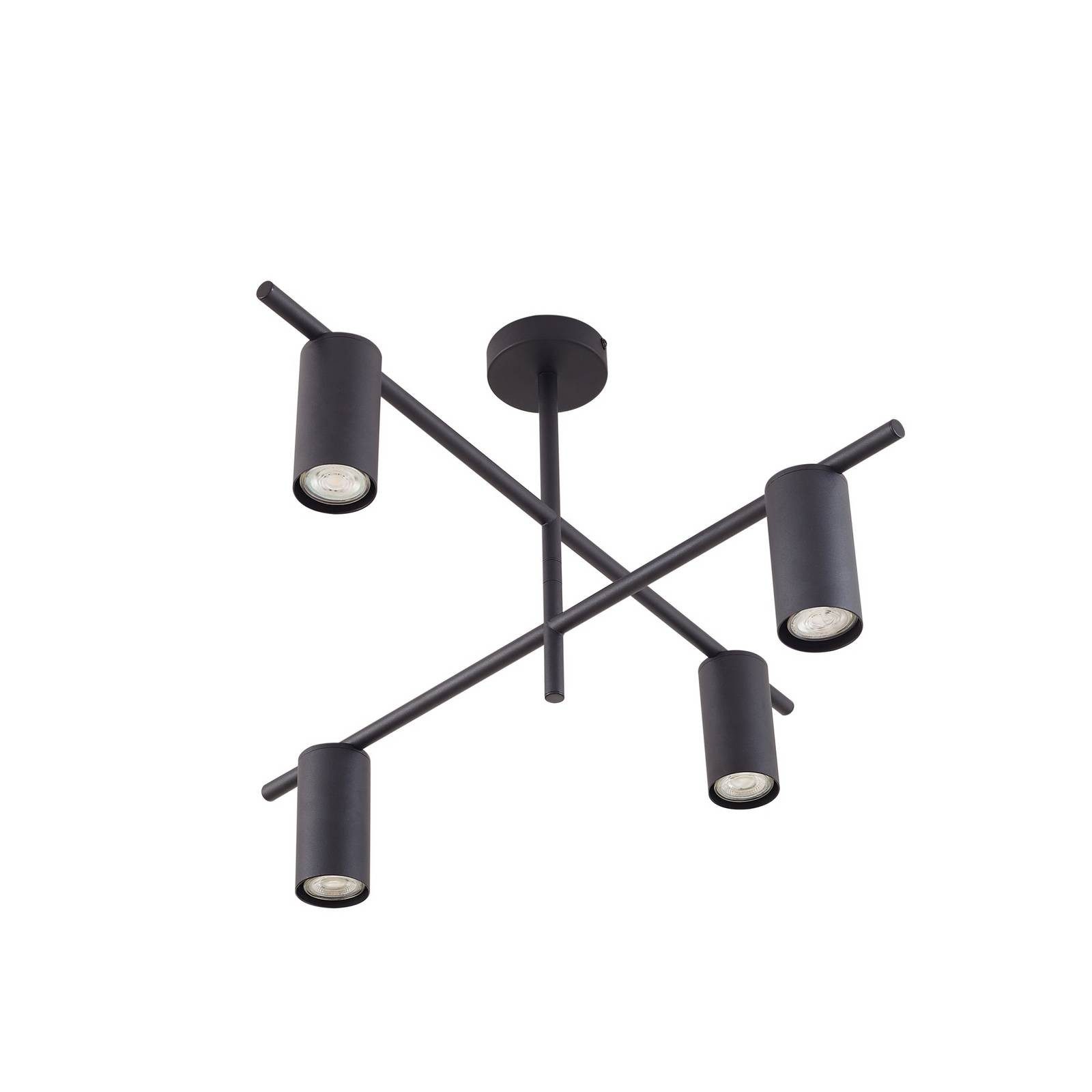 Lindby Deckenleuchten Marilou, Metall, Schwarz IP20, 1 x 10 W LED günstig online kaufen