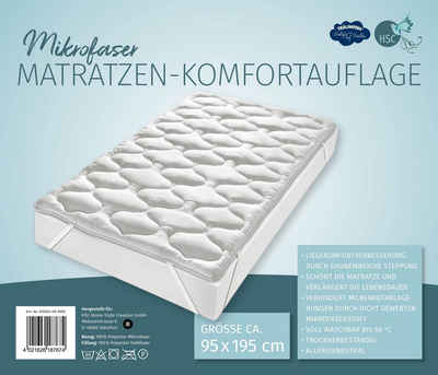 Matratzenauflage Mikrofaser Matratzen-Komfortauflage HSC Home-Style-Creation GmbH, Allergieneutral, max. Matratzenschutz und Liegekomfortverbesserung