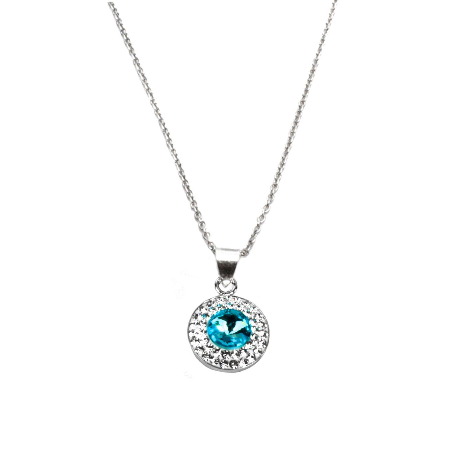 Impala Kette mit Anhänger aquamarine Kette Letizia