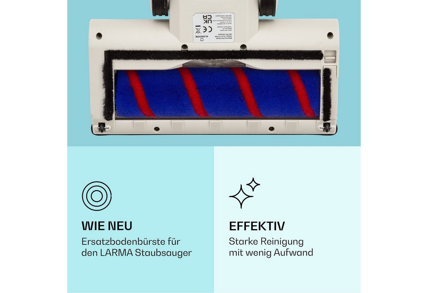 Thumbnail - Klarstein Ersatzbürste LARMA Staubsauger Ersatzbodenbürste Staubbürste für harte Böden, Wie neu: Ersatzbodenbürste für d...