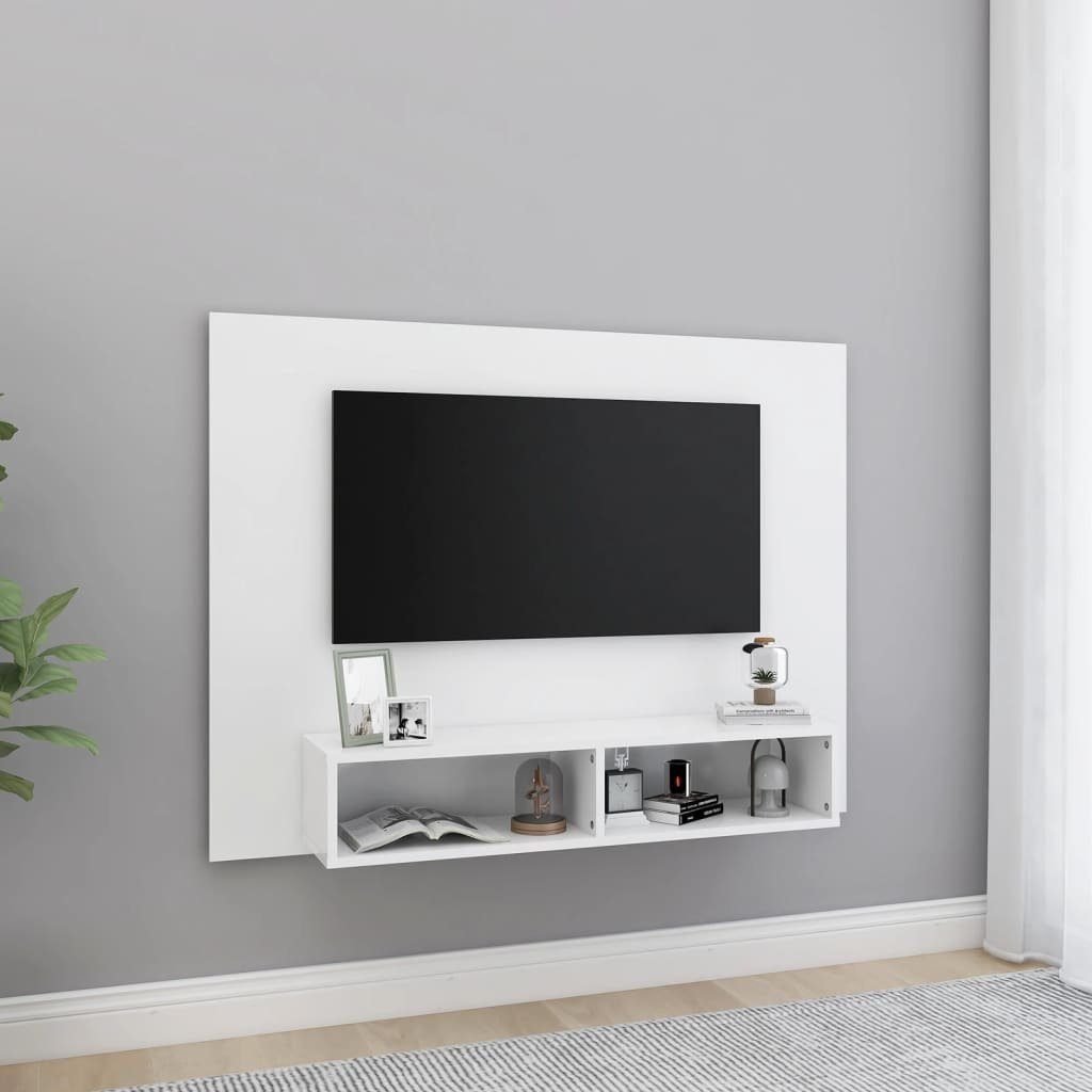 vidaXL TV-Schrank TV-Wandschrank Weiß 120x23,5x90 cm Holzwerkstoff (1-St)
