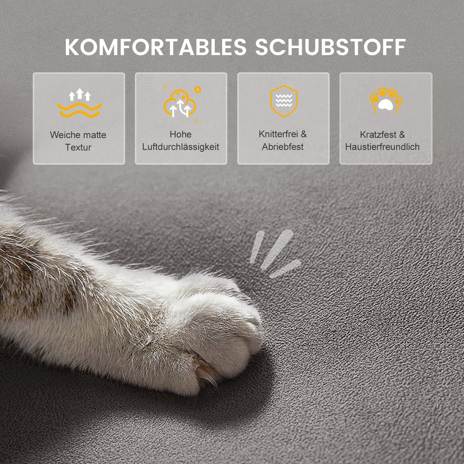 GTPLAYER Schlafsofa Bettsofa mit Schlaffunktion, Klappsofa