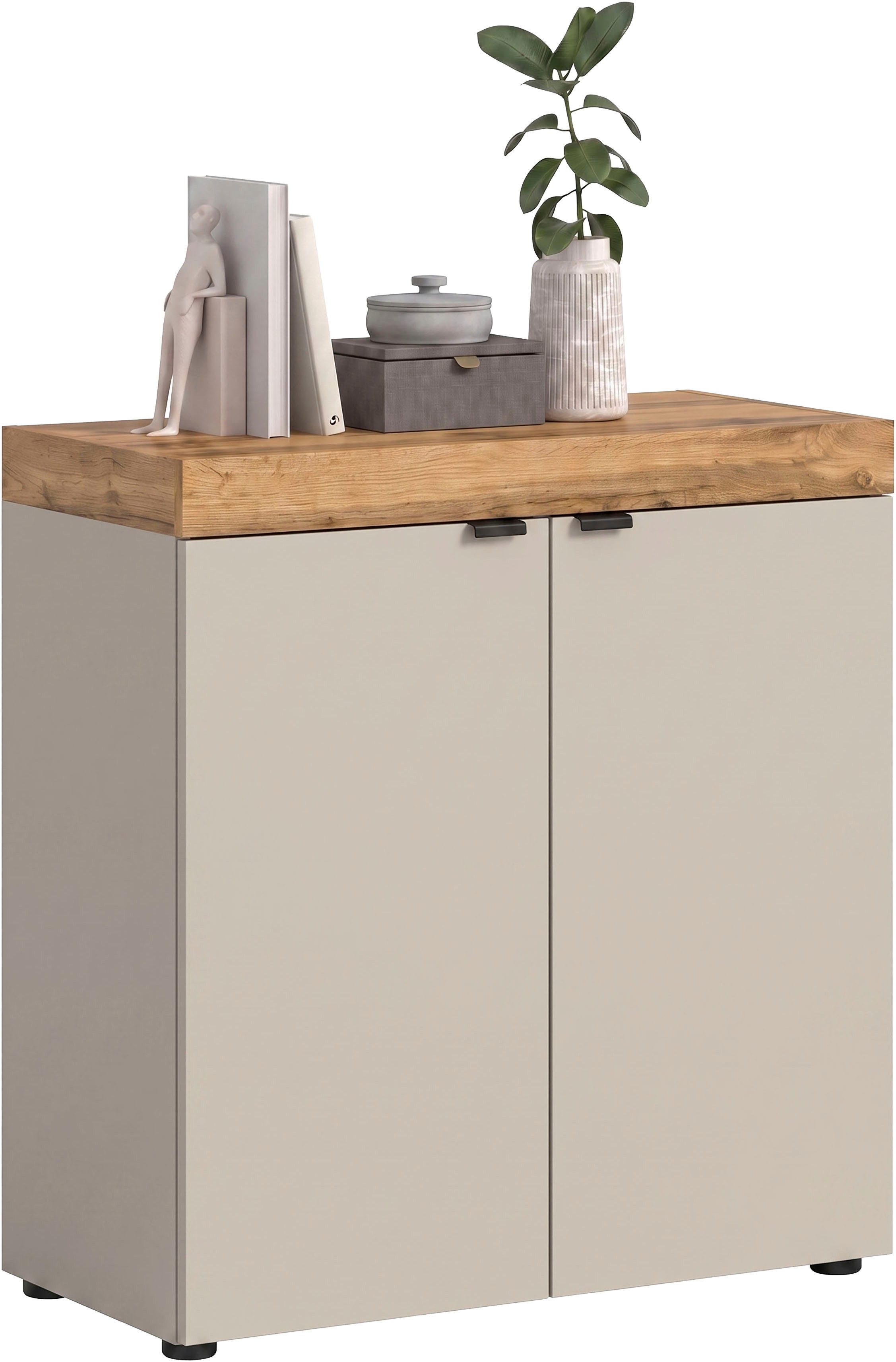 OTTO home Kommode MAMBO II, Breite 77 cm, 2 Türen, 2 Einlegeböden (1 St., 2-farbige Ausführung, in verschiedenen modernen Trendfarben erhältlich), Kommode, Anrichte, Wohnzimmer, Schlafzimmer