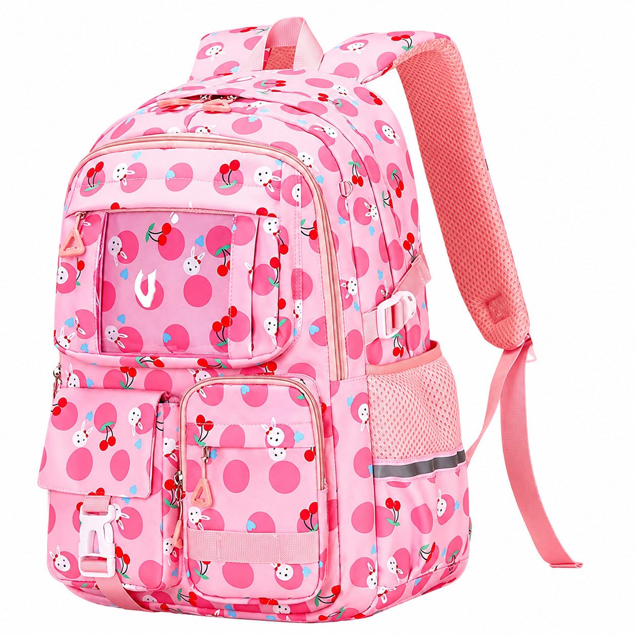 MOPUEA Schulrucksack Schulrucksack Rucksack Schultasche Büchertasche Wasserdicht (Mädchen Lässiger Schulranzen, Atmungsaktiv), Multi-Tasche Freizeitrucksack für Schule Freizeit Reisen
