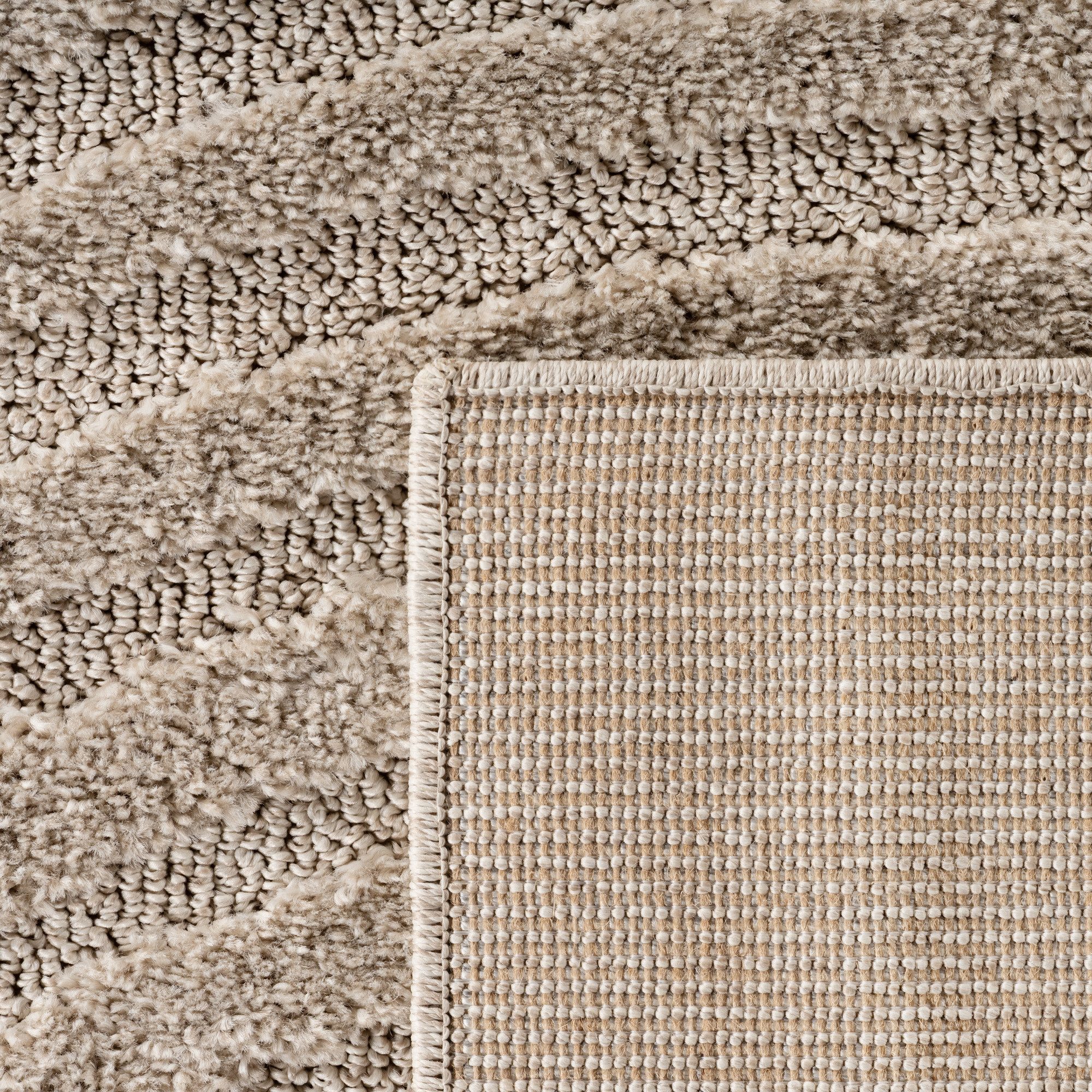 Ayyildiz Teppiche Teppich ART 1122, auch als Läufer und in Rund erhältlich, rund, Höhe: 8 mm, Boho Design, 3D Optik, Struktur Hoch Tief, skandinavisch, Wohnzimmer