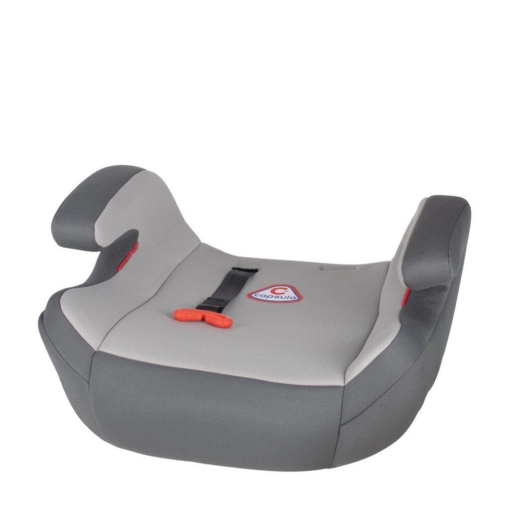 capsula® Autokindersitz Kindersitzerhöhung extra breit Sitzerhöhung mit Gurtführung (15-36k grau