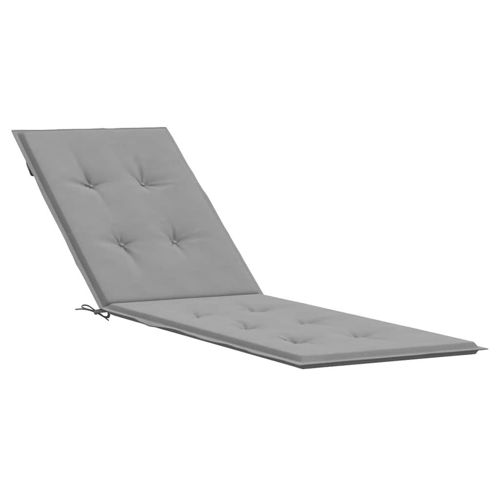 vidaXL Sitzauflage Liegestuhl-Auflage Grau (75+105)x50x4 cm, günstig online kaufen