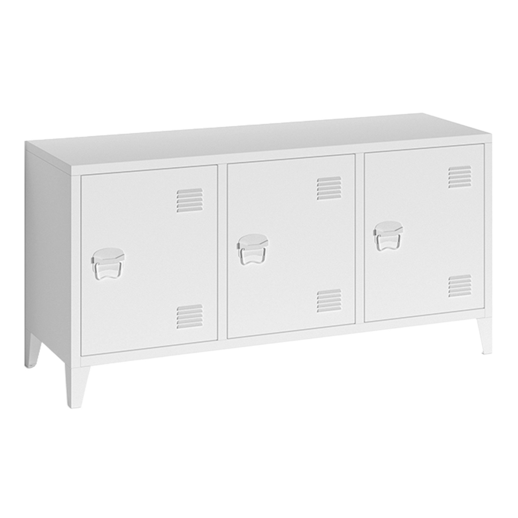 riess-ambiente Sideboard DURA STEEL 120cm weiß - Metall - Industrial-Kommod günstig online kaufen
