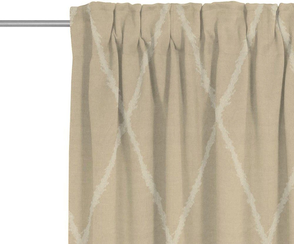 Vorhang Casket Valdelana beige nachhaltig St), (1 Adam, blickdicht, Jacquard, Bio-Baumwolle Multifunktionsband aus light