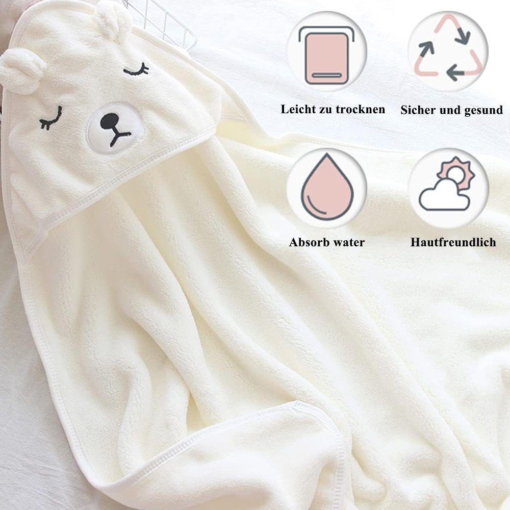 NUODWELL Kapuzenhandtuch Baby Kapuzenhandtuch mit Waschlappen,mit günstig online kaufen