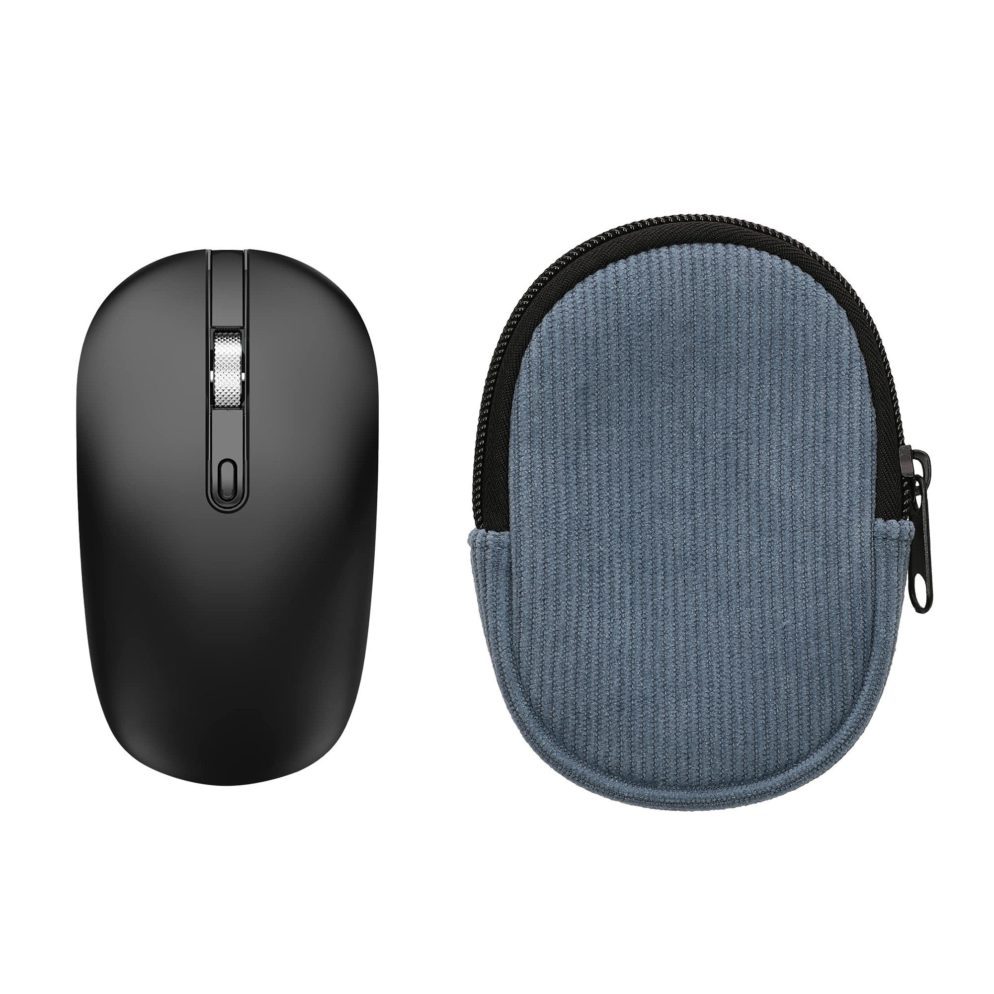 kwmobile Schutz-Set Maus Tasche für HP Z3700 / Anmck M1P / AE WISH ANEWISH / cimetech, Case für Bluetooth Maus aus robustem Cord und Neopren Stoff