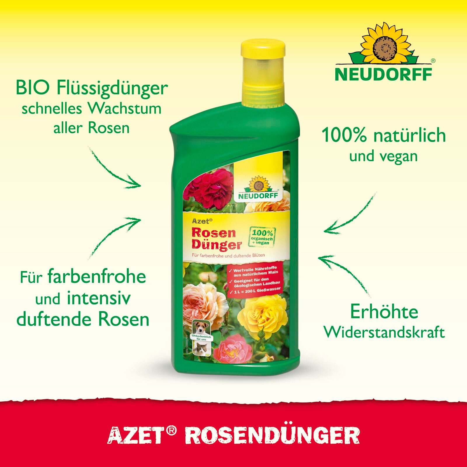 Neudorff Blumendünger BioTrissol Rosendünger 1 Liter