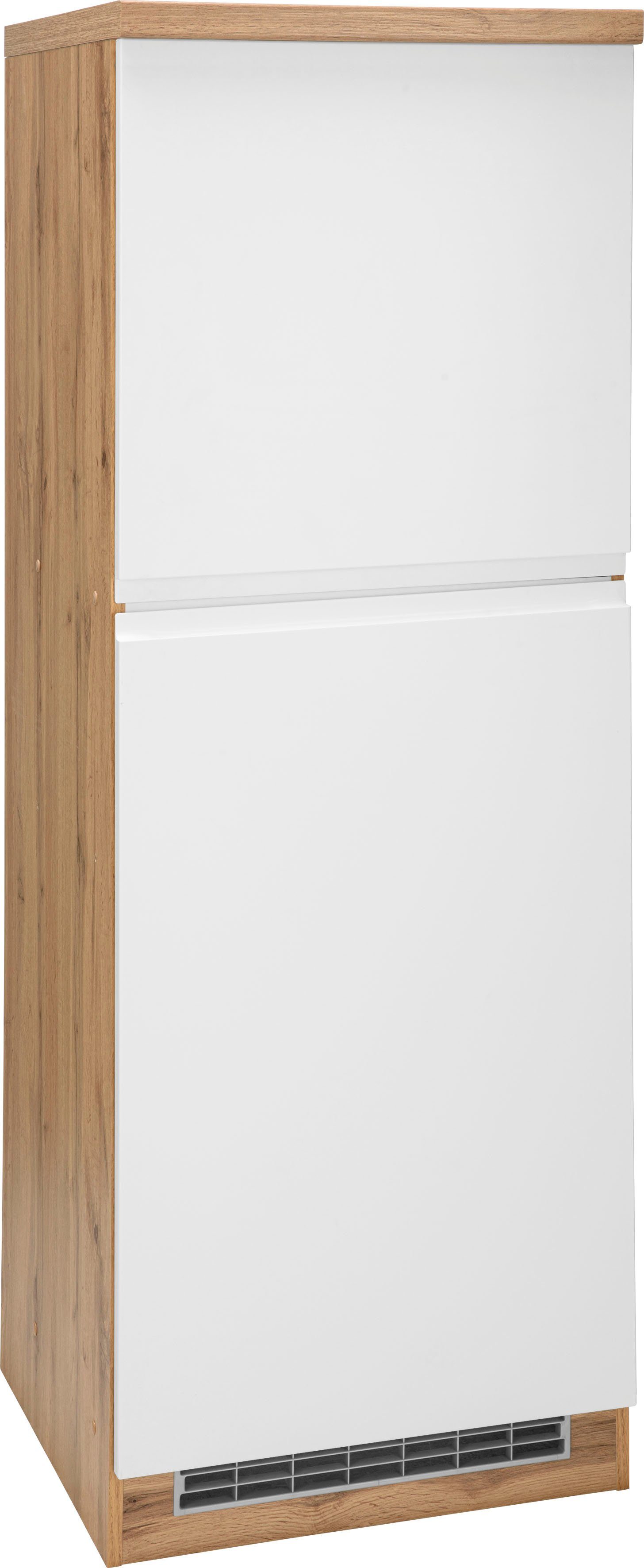 HELD MÖBEL Umbauschrank Bruneck Kühlschrankumbau >>Bruneck<< 60 cm breit, hochwertige MDF-Fronten wotaneiche/weiß Matt | wotaneiche | Umbauschränke