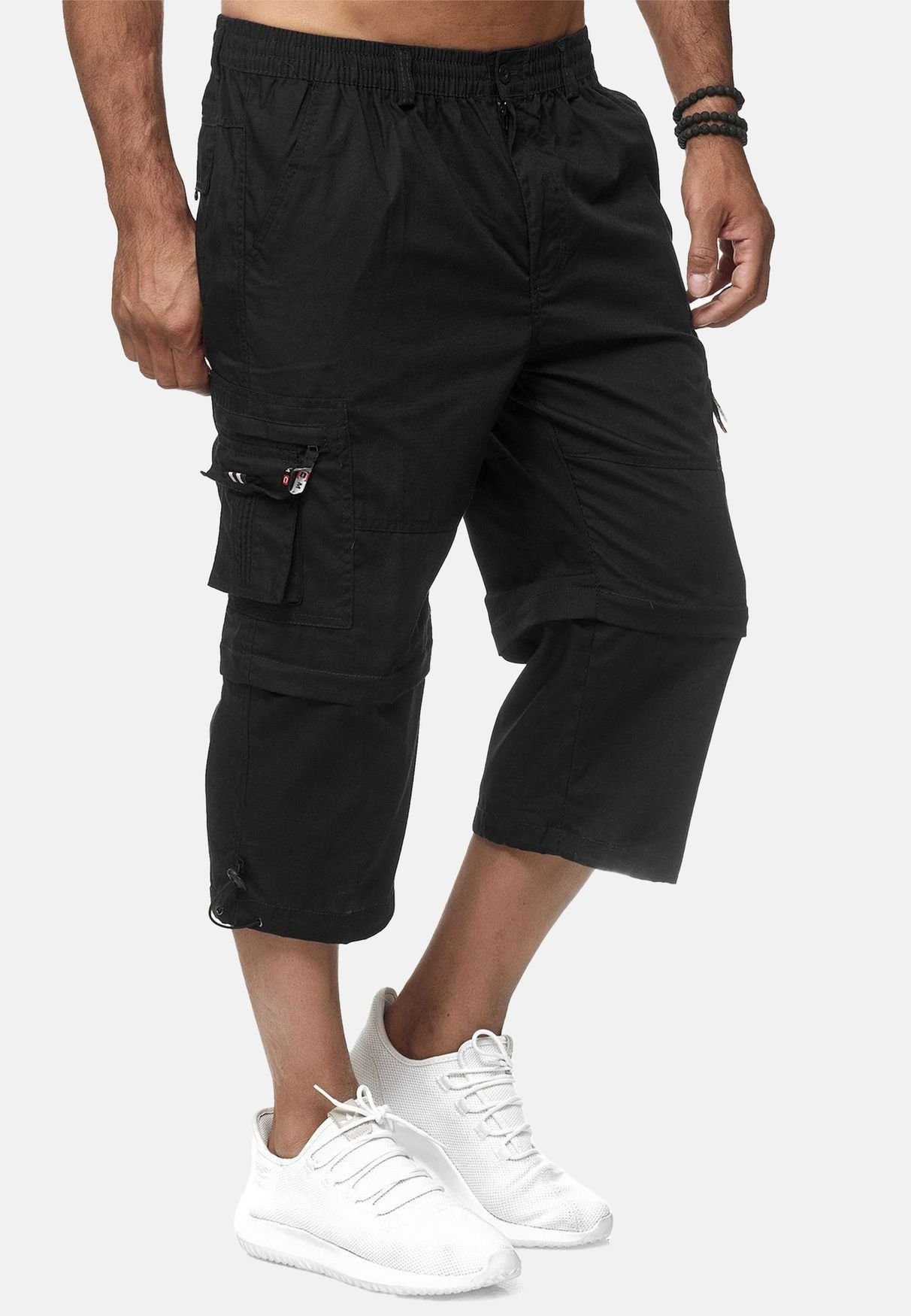 Herren Cargoshorts Sommer | Mit Reißverschluss & Mehreren Taschen | Einfarbig