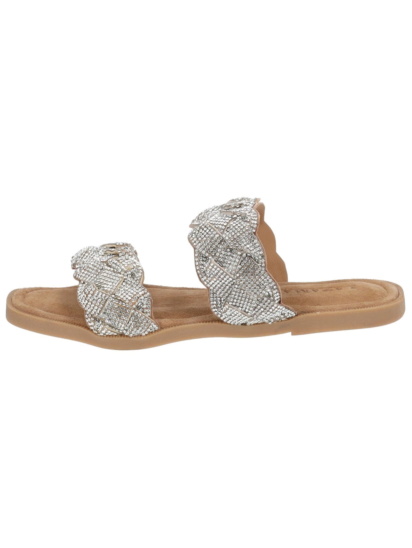 Lazamani Pantoletten Leder/Textil Pantolette günstig online kaufen