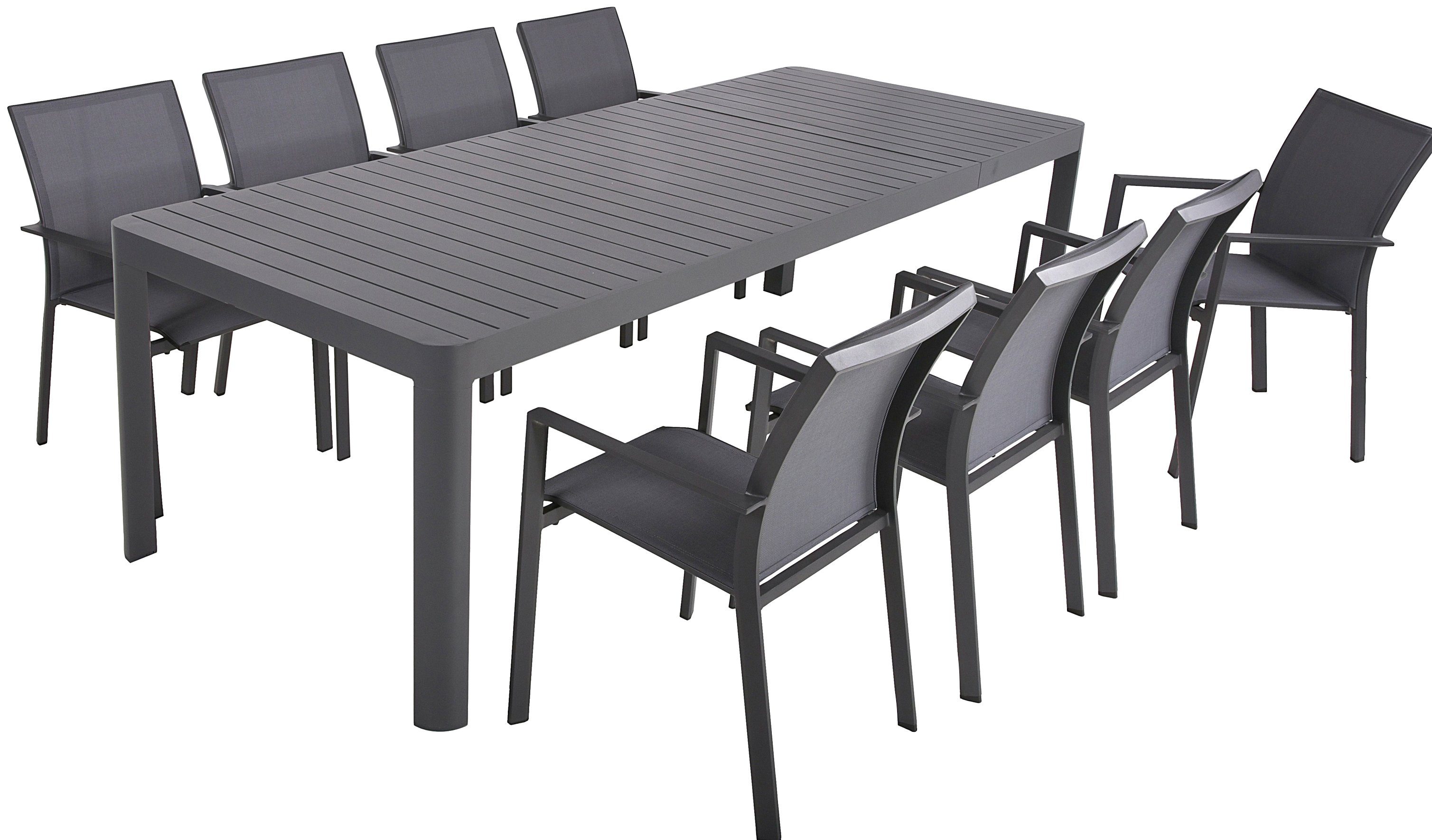 Garden Pleasure Garten-Essgruppe AMIRA, (9-tlg), mit ausziehbarem Tisch