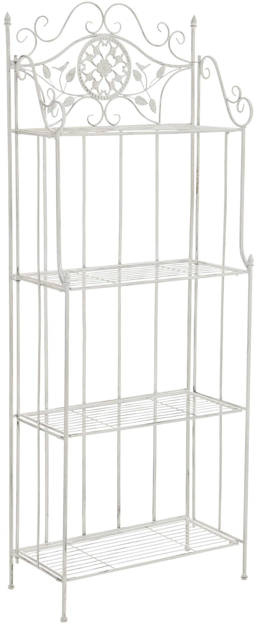 Standregal Pflanzenregal Flora klappbar 175x66x32 cm antik weiß