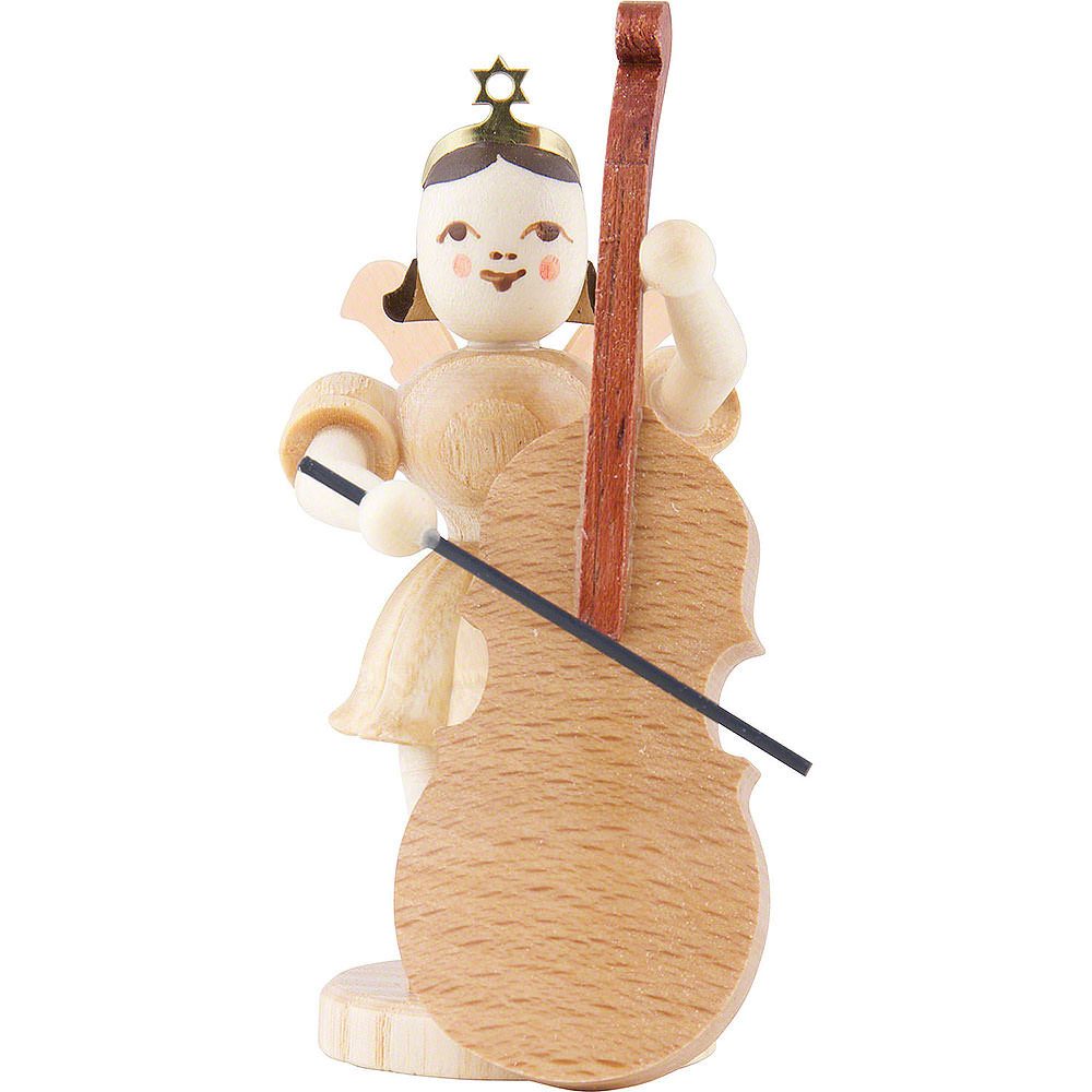 Blank Kunstgewerbe Dekofigur Kurzrockengel mit Bass, natur (6,6cm) von Blank Kunsthandwerk