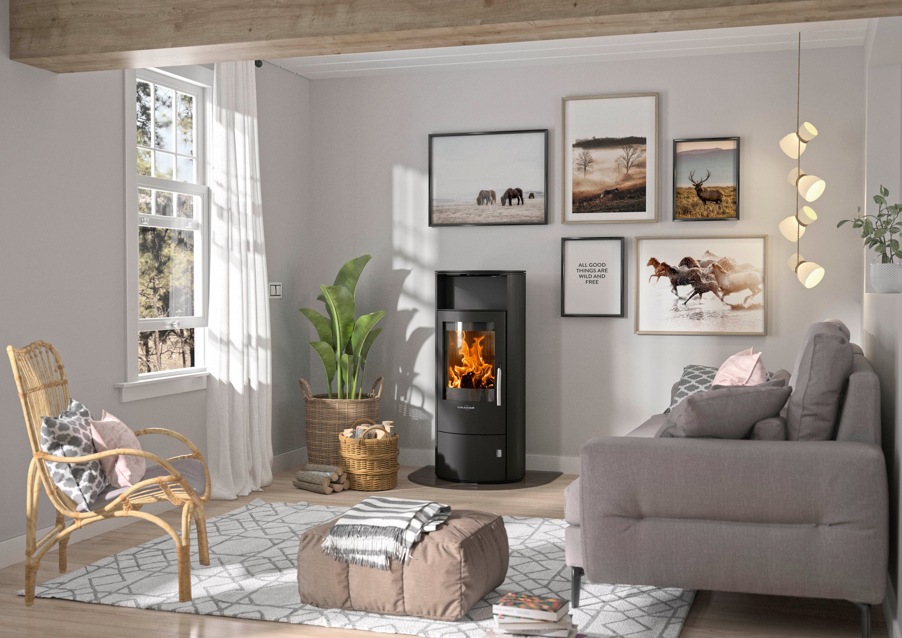 Oranier Kaminofen »Polar 7 2.0«, 6,5 kW, Zeitbrand, Stahl/Vermiculite günstig online kaufen