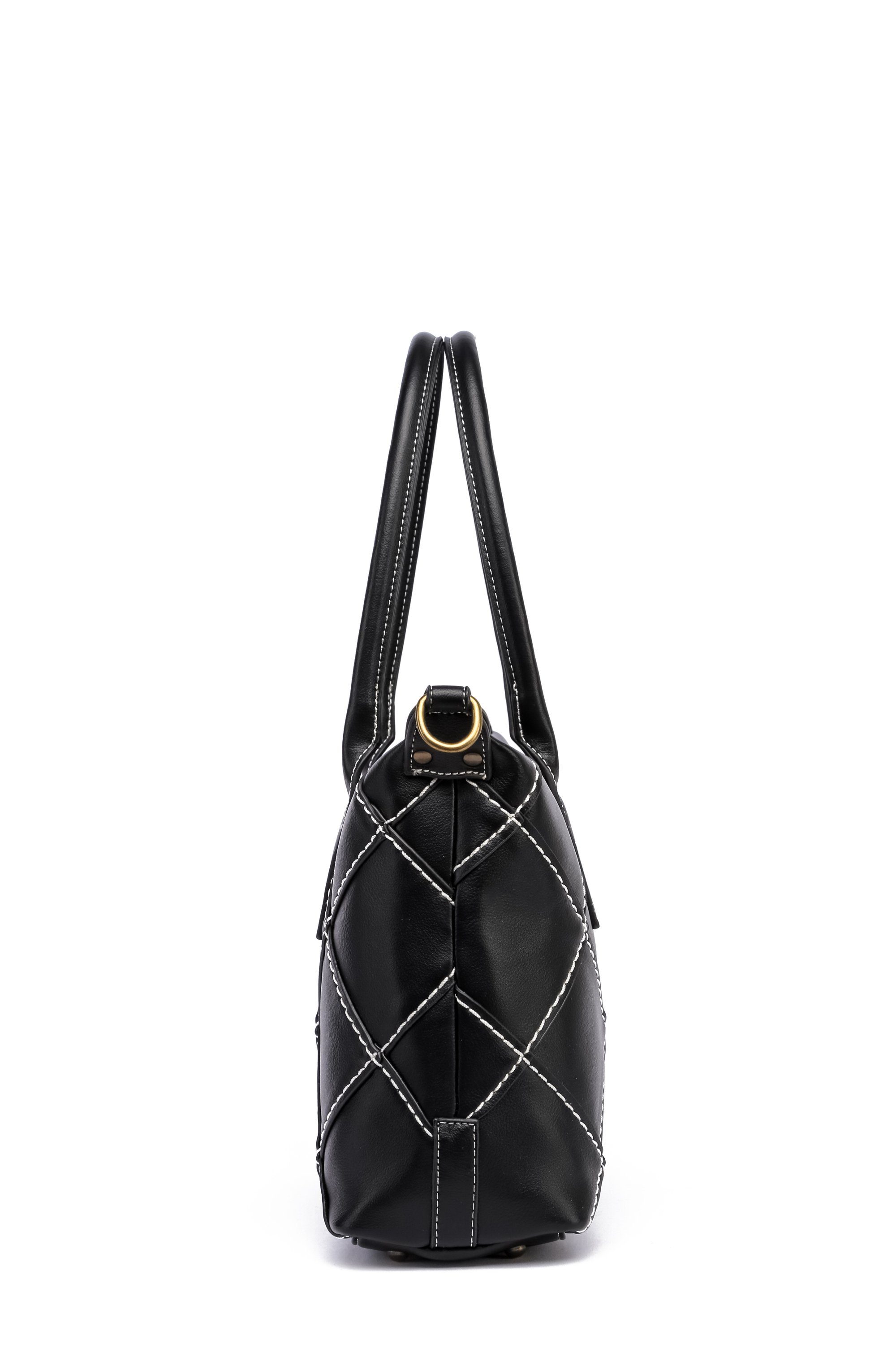 COLLEZIONE ALESSANDRO Schultertasche Patches, handwerklich gefertigt mit Kontrastnaht