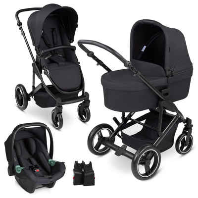 ABC Design Kombi-Kinderwagen Catania 4 - Circle Edition - Night, 3in1 Kinderwagen Buggy Set inkl. Babyschale, Babywanne & Sportsitz