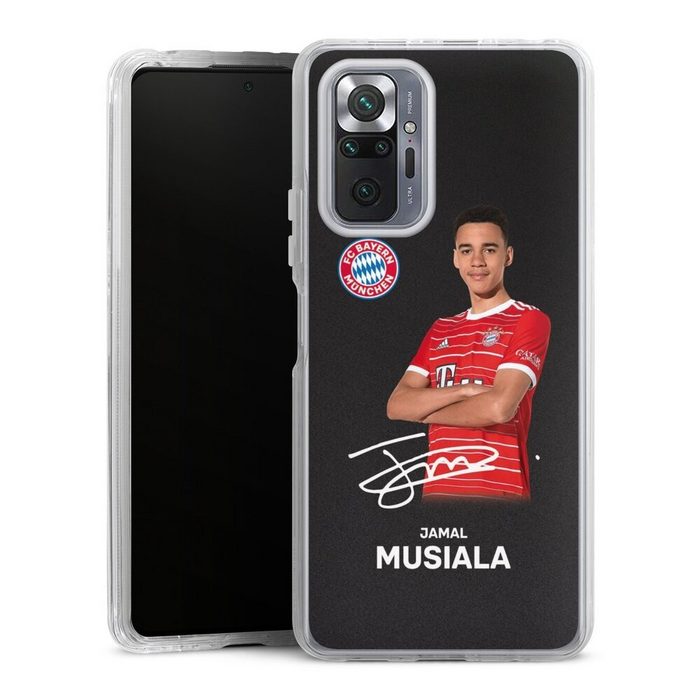 DeinDesign Handyhülle Jamal Musiala Offizielles Lizenzprodukt FC Bayern München Xiaomi Redmi Note 10 Pro Hülle Bumper Case Handy Schutzhülle