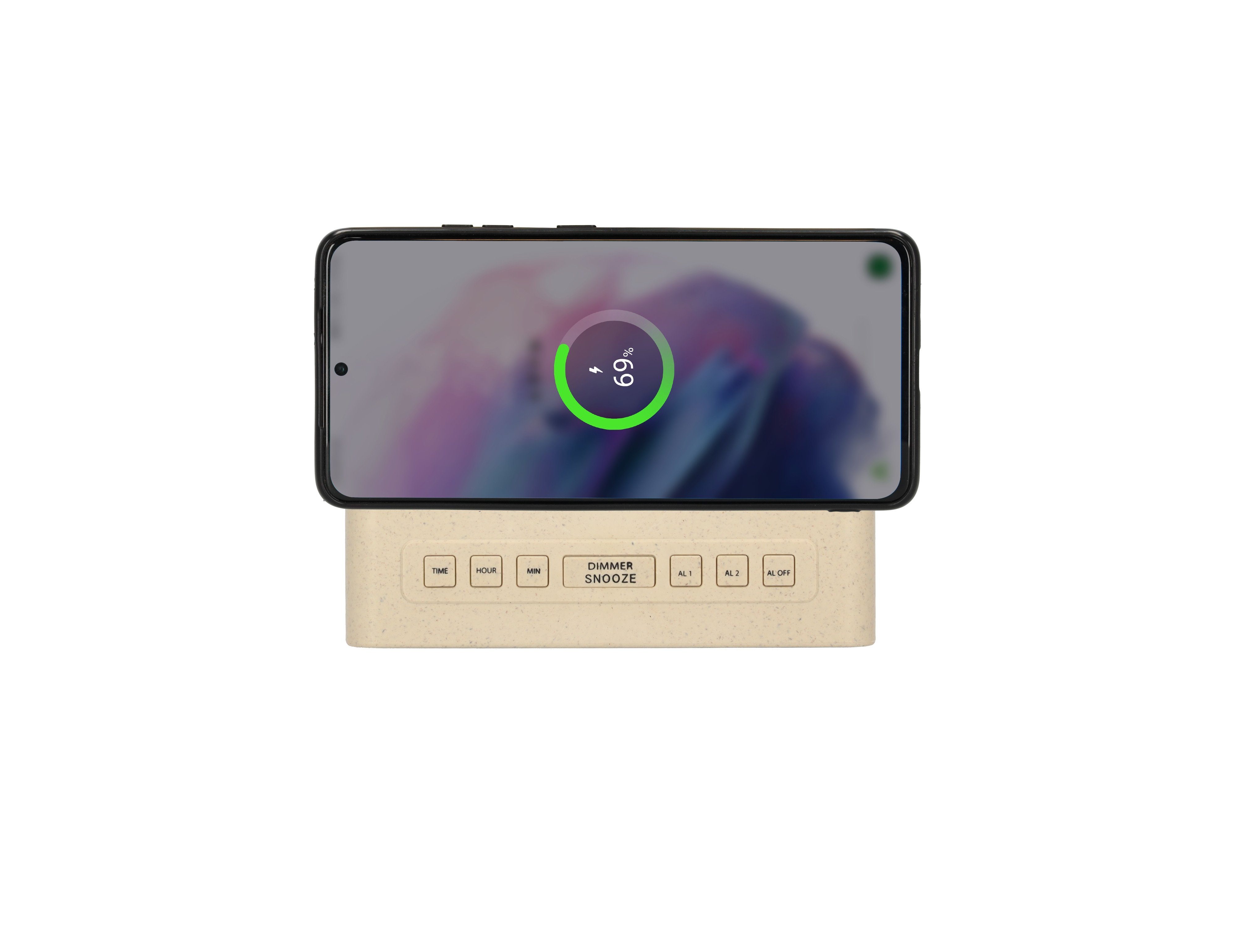 Dual-Alarm Qi-Ladefunktion, Wecker WM3050i Display, Wecker Dimmbares Frugalino