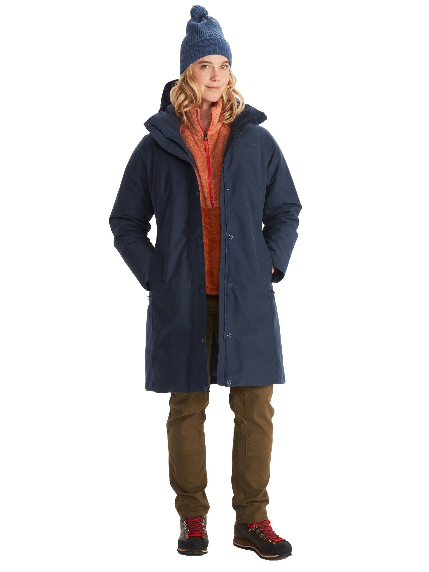 Marmot Wintermantel Chelsea Coat (leicht, atmungsaktiv, wasserdicht) navyblau Damen
