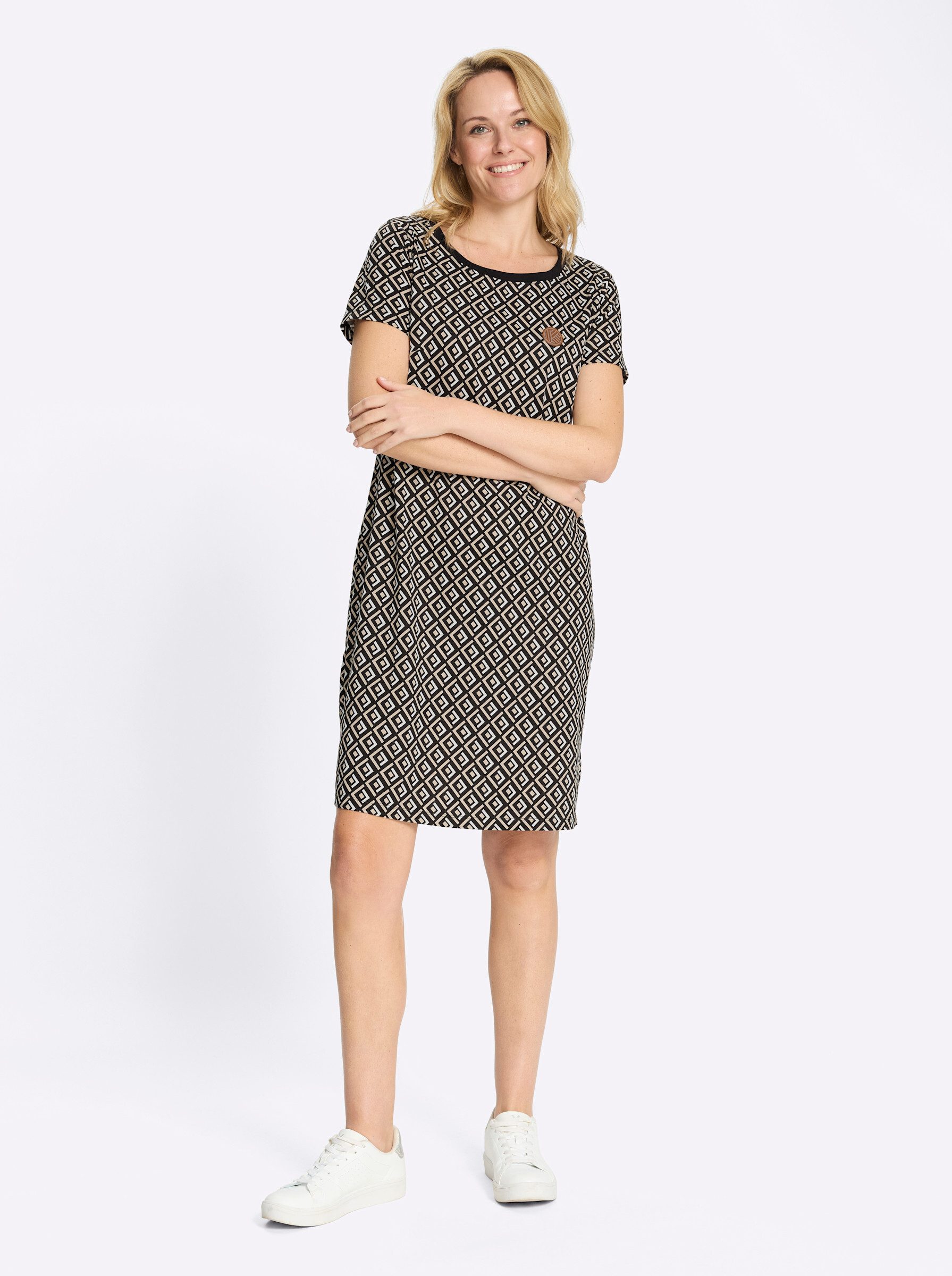 Jerseykleid Jersey-Kleid Kurzarm