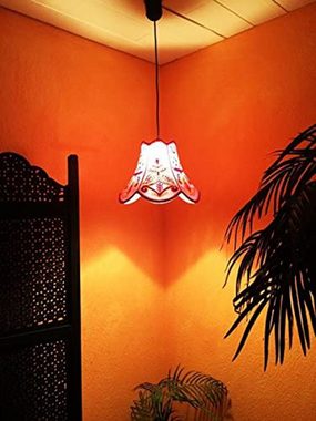 Marrakesch Orient & Mediterran Interior Deckenleuchte Orientalische Stoff Lampe Pendelleuchte Shyamana, ohne Leuchtmittel, Handarbeit