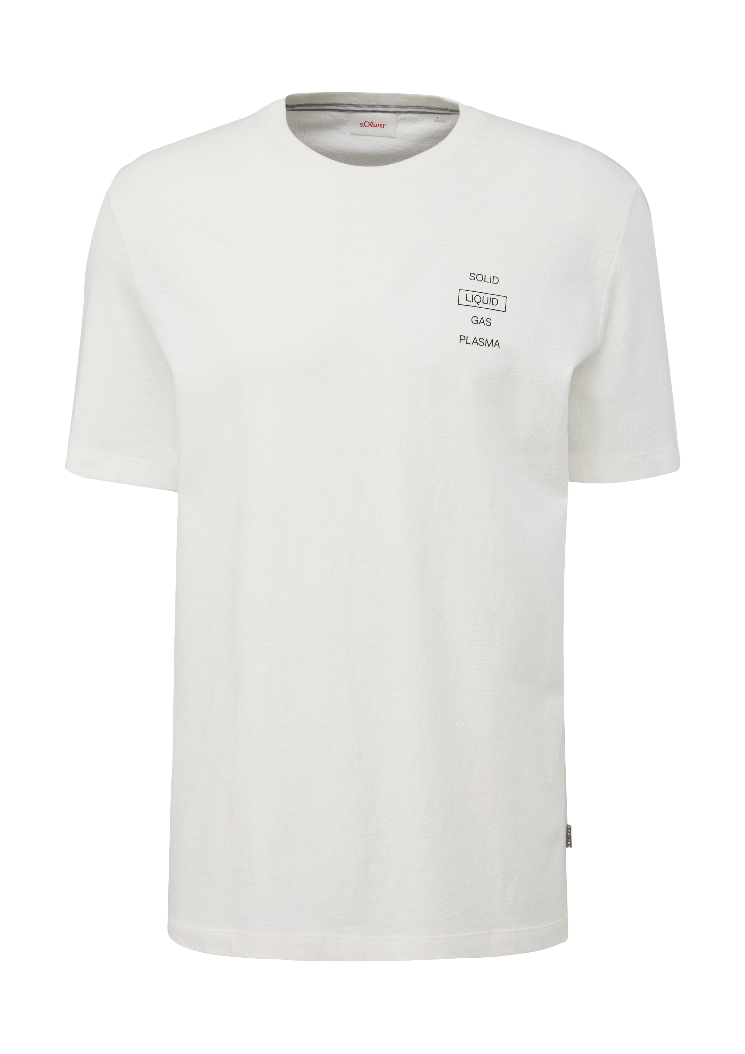 Leinenmix s.Oliver T-Shirt aus Kurzarmshirt