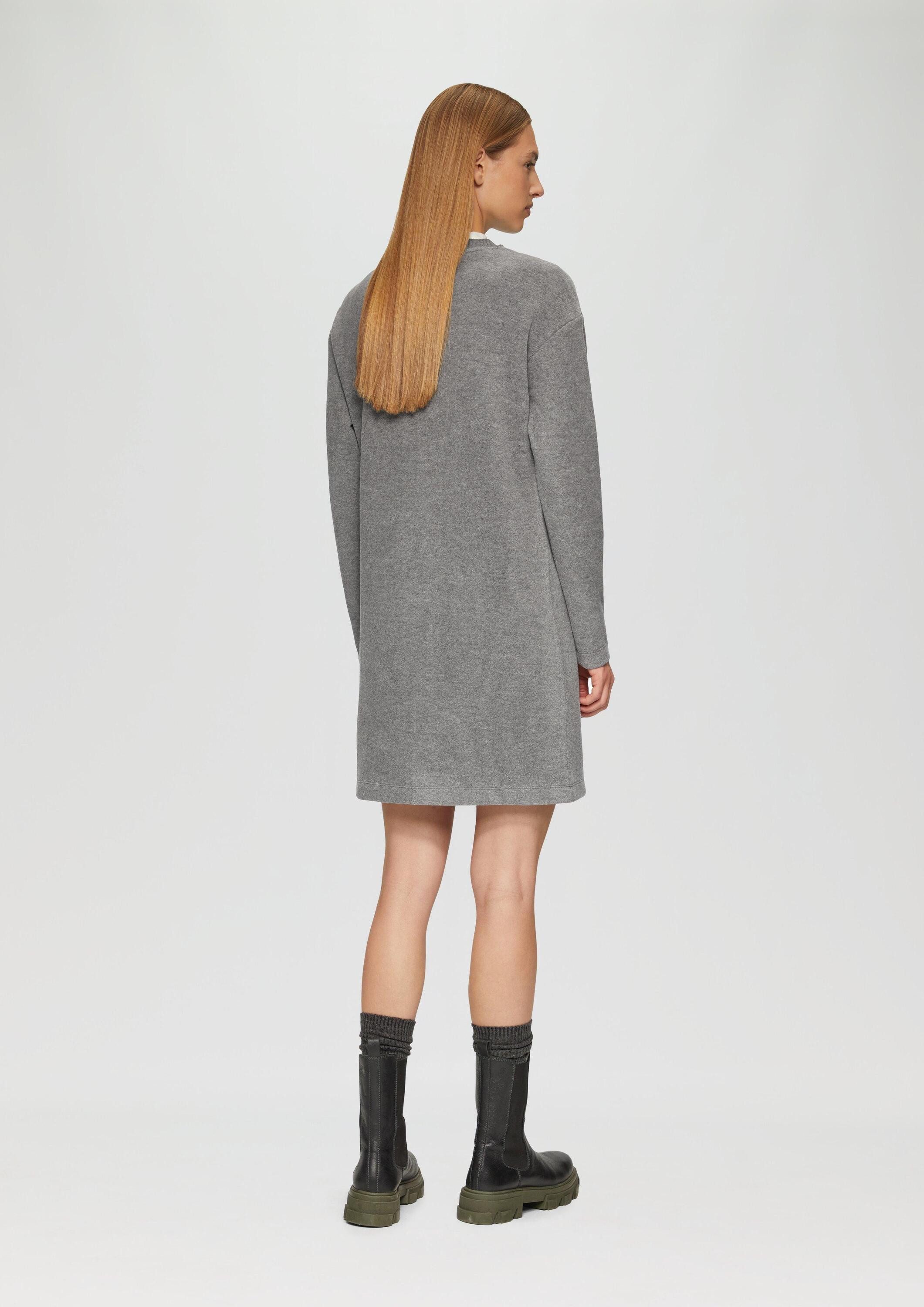 s.Oliver Minikleid Kleid Weiches Sweat-Kleid mit Ziernaht