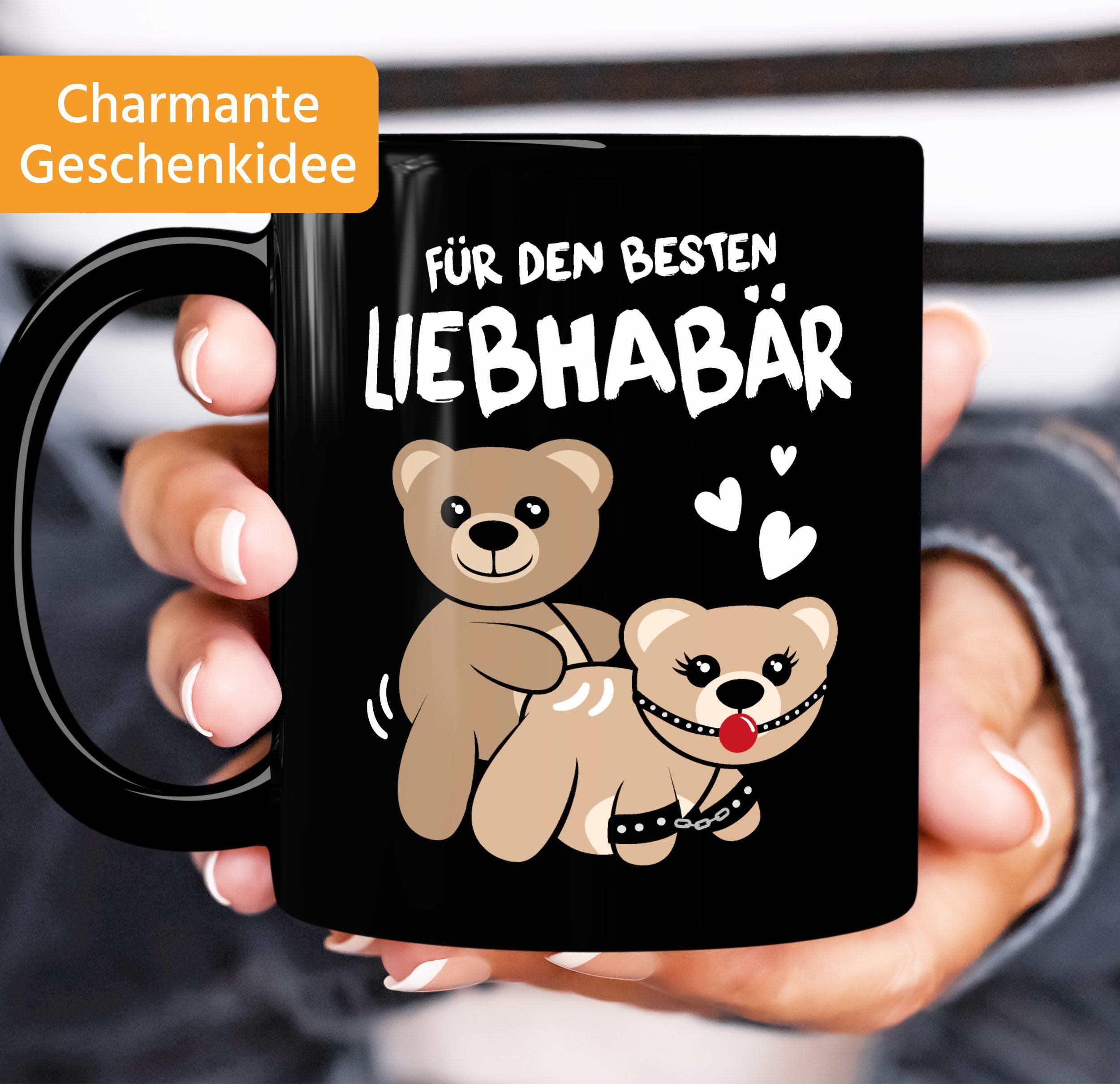 MoonWorks Tasse Kaffee-Tasse Liebe lustig Bär Geschenk Partner Mann Liebhaber, Keramik – Bild 2 von 5