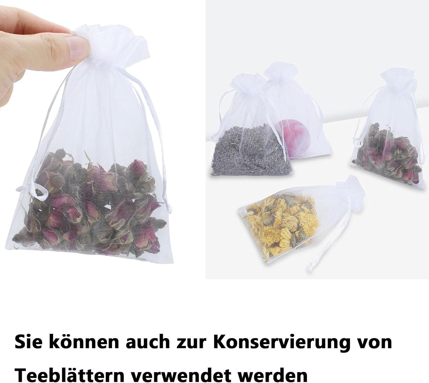 FELIXLEO Aufbewahrungstasche Kordelzugbeutel, Geschenkbeutel à 10 x 15 cm, Stoffbeutel (25-tlg)