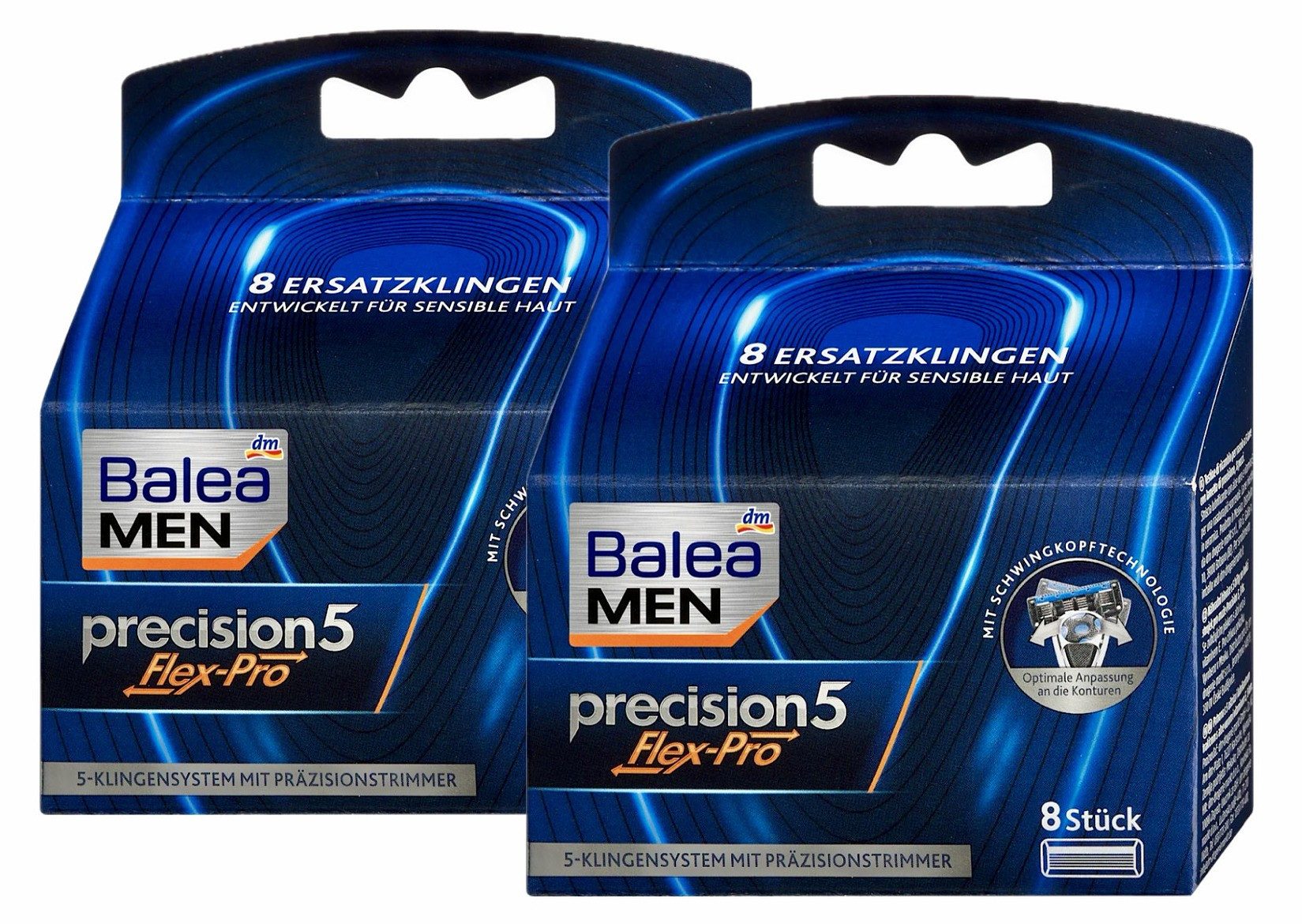 dm-drogerie markt GmbH & Co. KG Rasierklingen precision5 Flex-Pro - Balea, 2-tlg., Ersatzklingen, Balea