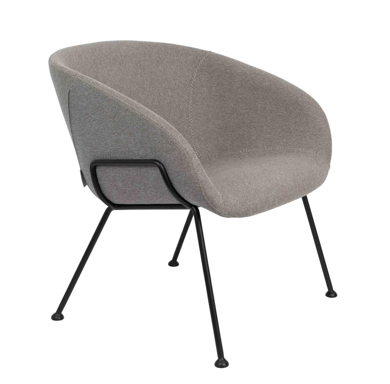 Zuiver Loungesessel Lounge Sessel FESTON Filzoptik Grau von ZUIVER