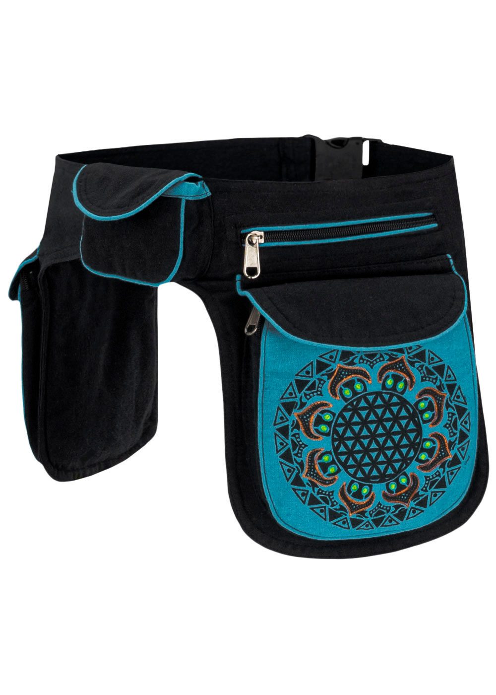 Bauchtasche Doppel-Hüfttasche Bauchtasche Gürteltasche Festival Blume des Lebens